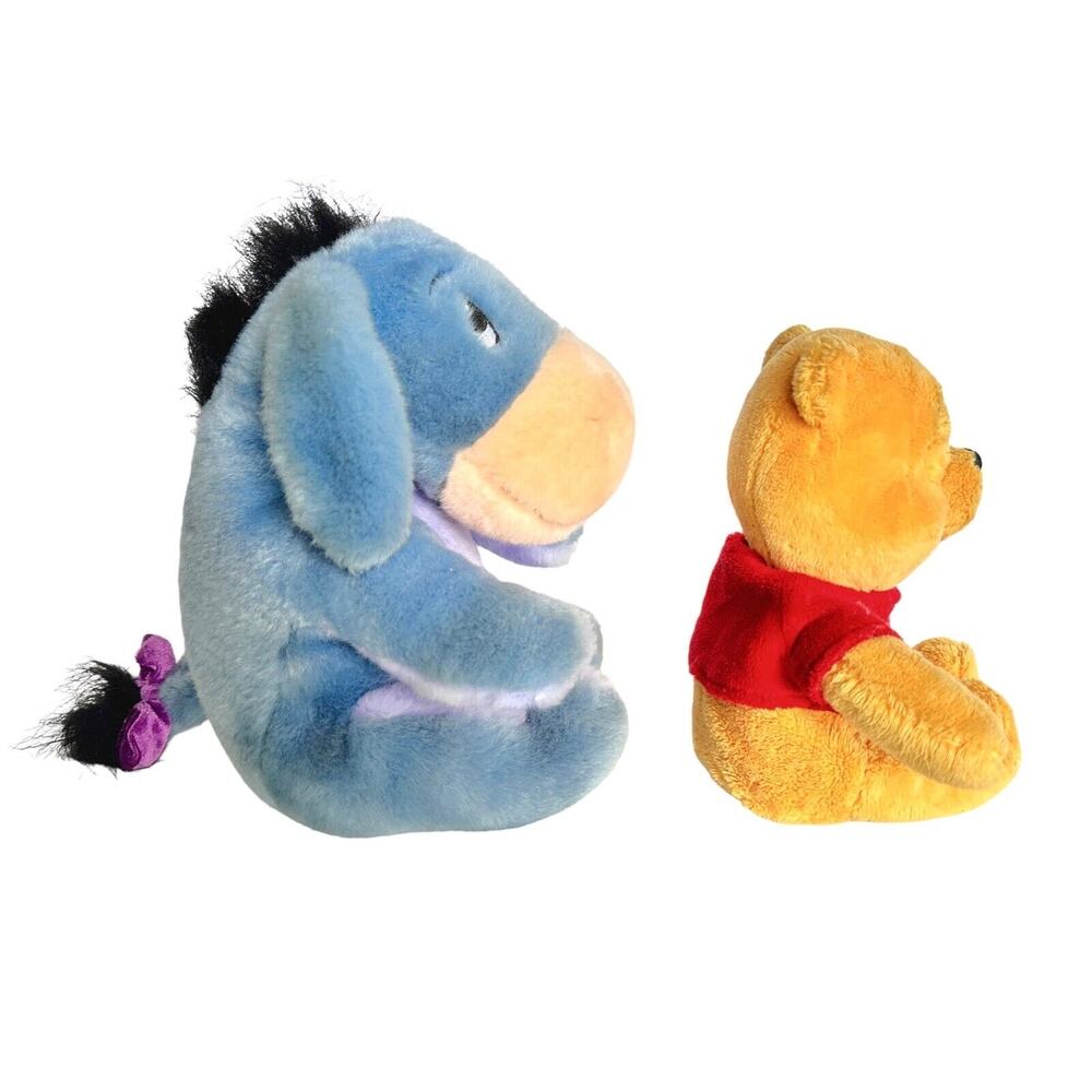Disney Store Eeyore 10" Winnie the Pooh 8" Plush Stuffed Animal Detachable Tail - Picture 4 of 10